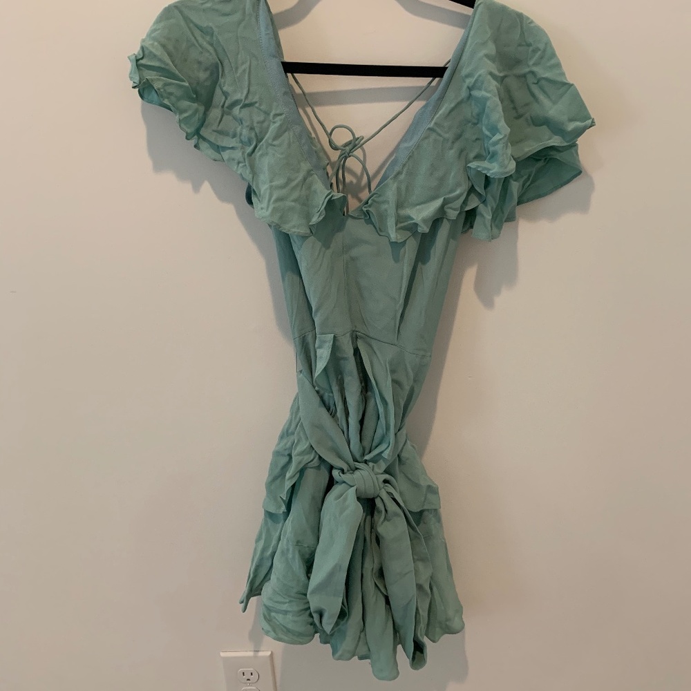 Tie Waist Ruffle Dress